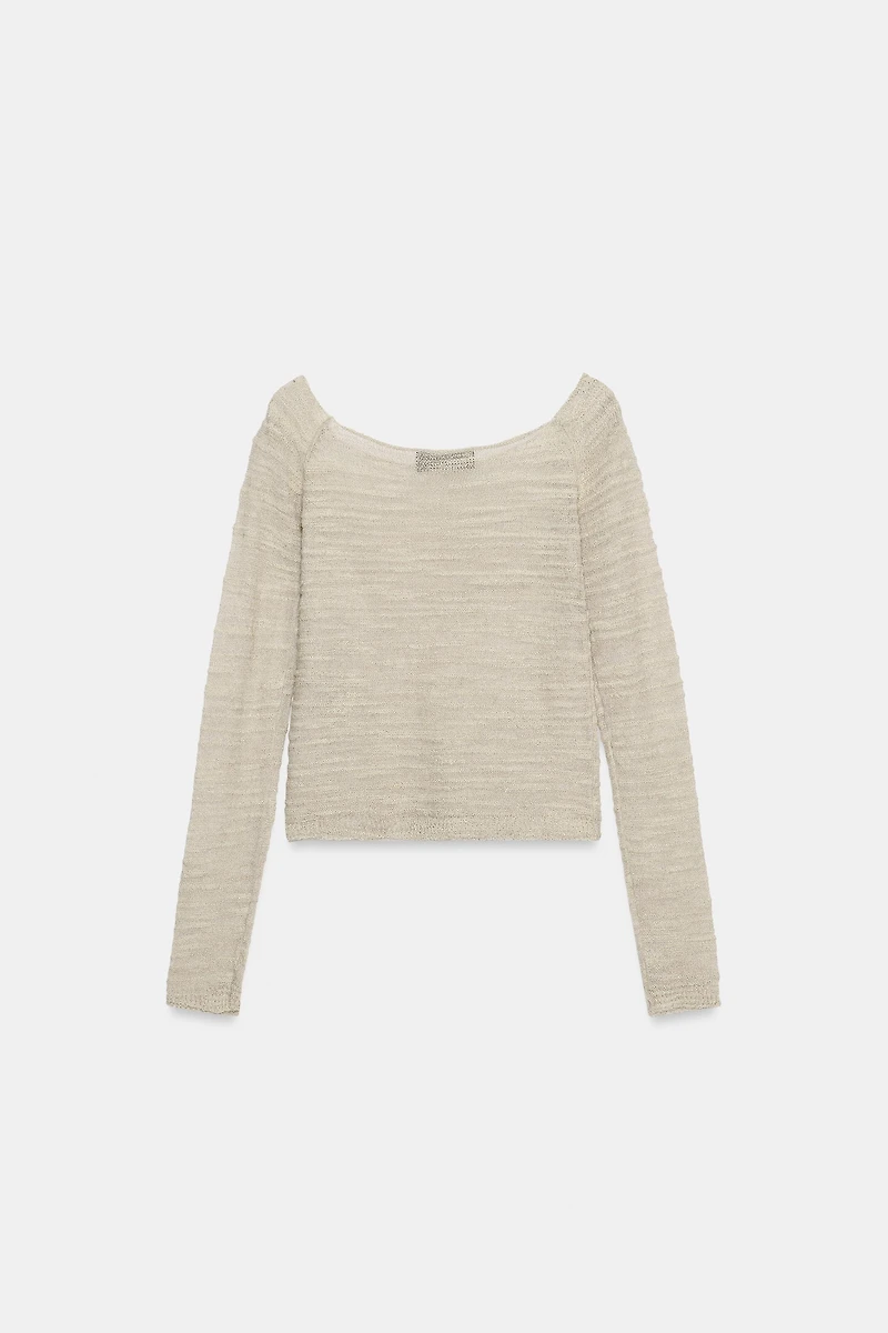 TOP EN MAILLE OFF SHOULDER