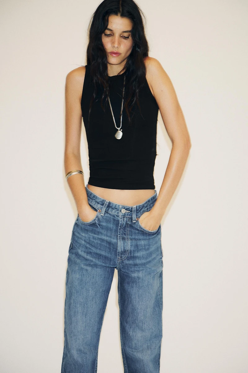 JEANS TRF WIDE LEG TAILLE HAUTE FULL LENGTH
