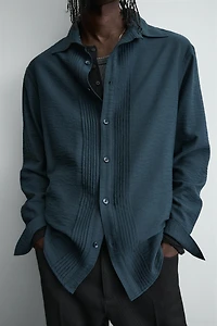 CHEMISE FLUIDE À PLIS NERVURÉS