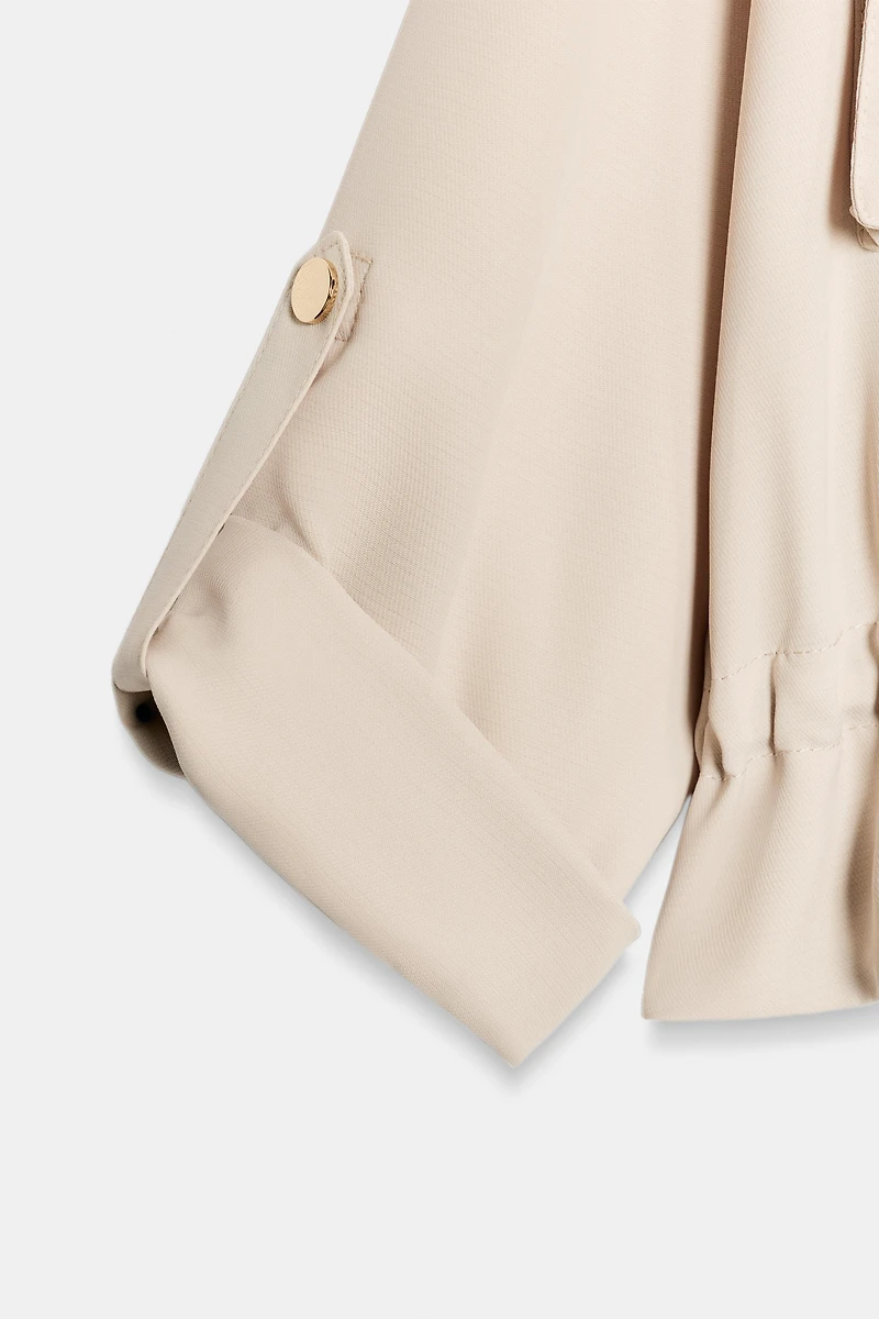 VESTE SAFARI À MANCHES RETROUSSÉES