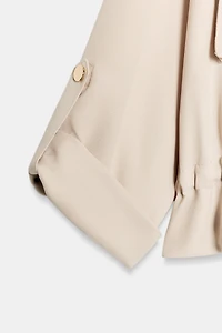 VESTE SAFARI À MANCHES RETROUSSÉES