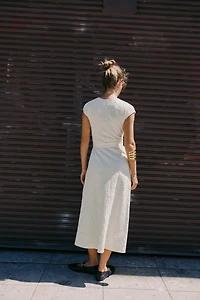 BELTED JACQUARD DRESS