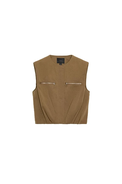 PUFFER VEST WITH ZIPPERS