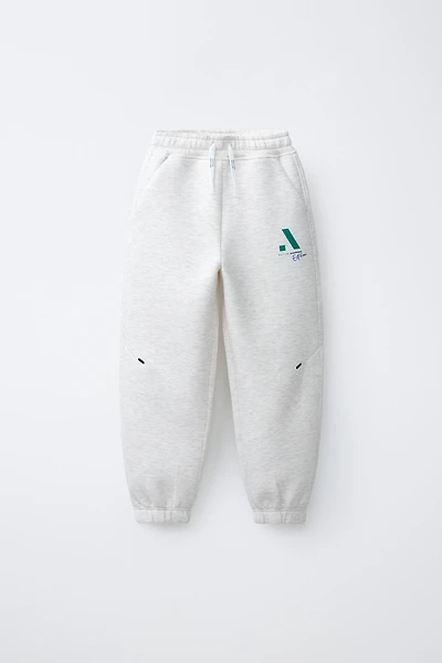 NEOPRENE SPORTY LOGO PANTS