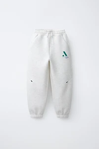 NEOPRENE SPORTY LOGO PANTS