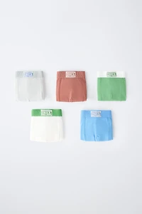 5 BOXERS ÉTIQUETTE (6-14 ANS)