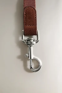 LEATHER PET LEAD WITH CLIP