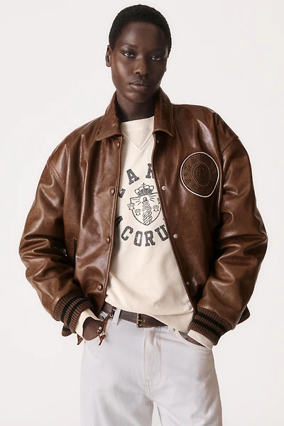 BOMBER EN CUIR VARSITY 50TH ANNIVERSARY