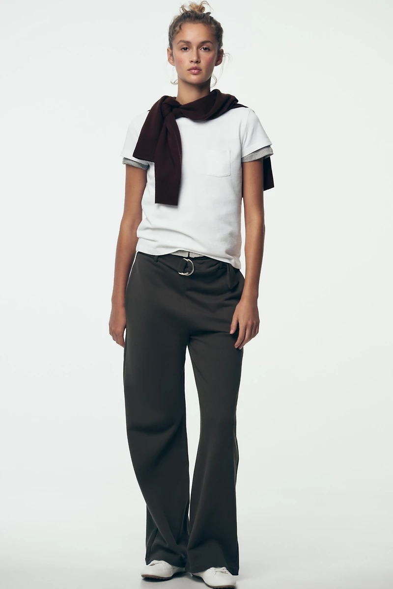 T-SHIRT DÉLAVÉ AVEC POCHE