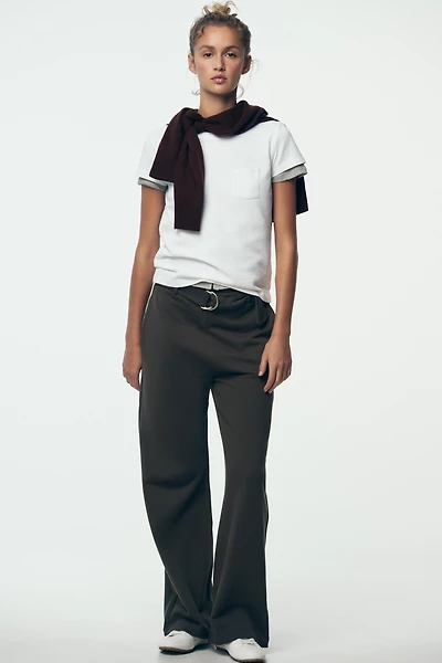 T-SHIRT DÉLAVÉ AVEC POCHE