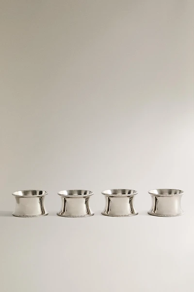 PACK OF ROUND STEEL NAPKIN HOLDERS (PACK OF 4)