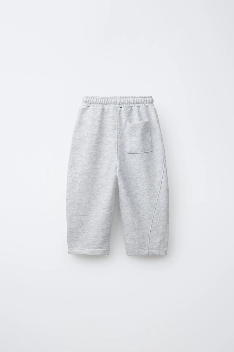 BARREL PANTS WITH LABEL