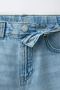 WIDE FIT RIPPED DENIM SHORTS