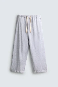 STRIPED WIDE FIT PANTS