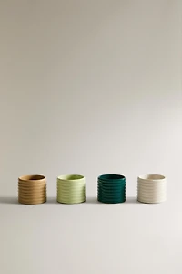 LOT DE PORTE-SERVIETTES EN CÉRAMIQUE EN RELIEF (LOT DE 4)
