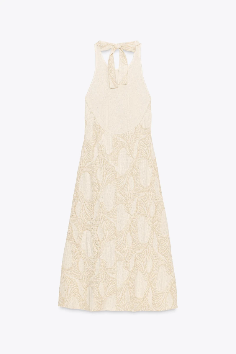 HALTER JACQUARD DRESS
