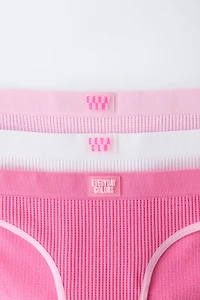 8-14 ANS/ LOT DE TROIS CULOTTES SANS COUTURE