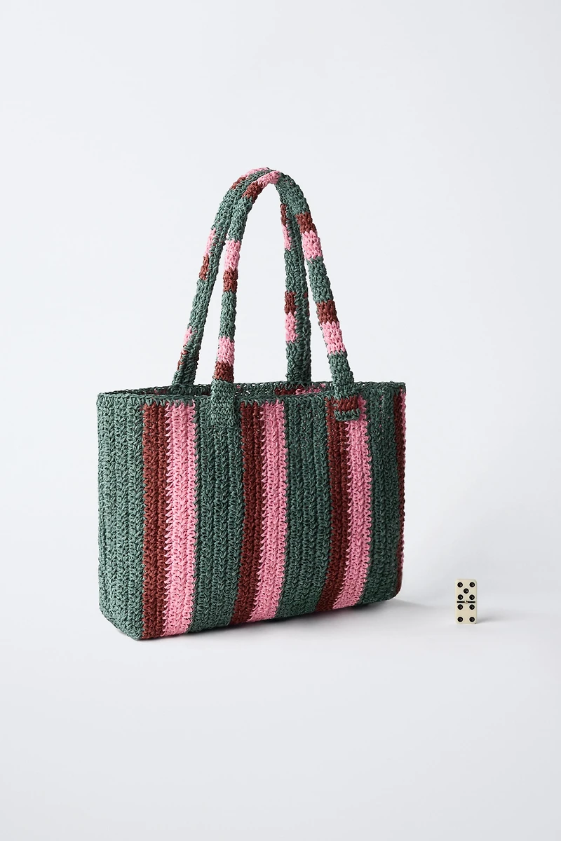 STRIPED TOTE BAG