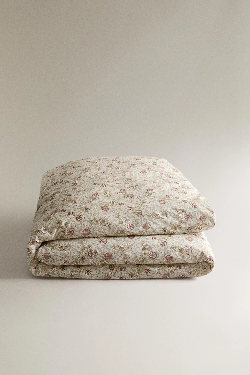 KIDS FLORAL COTTON DUVET COVER