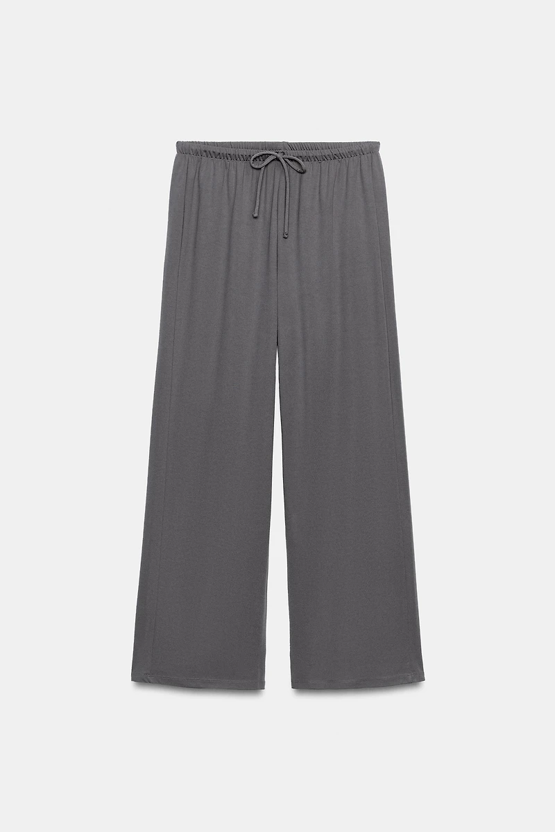 DRAWSTRING FLOWY PANTS