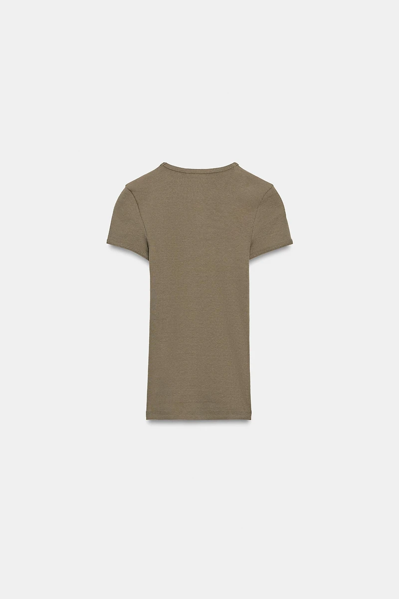 RIBBED T-SHIRT