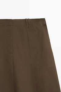 100% cotton midi skirt