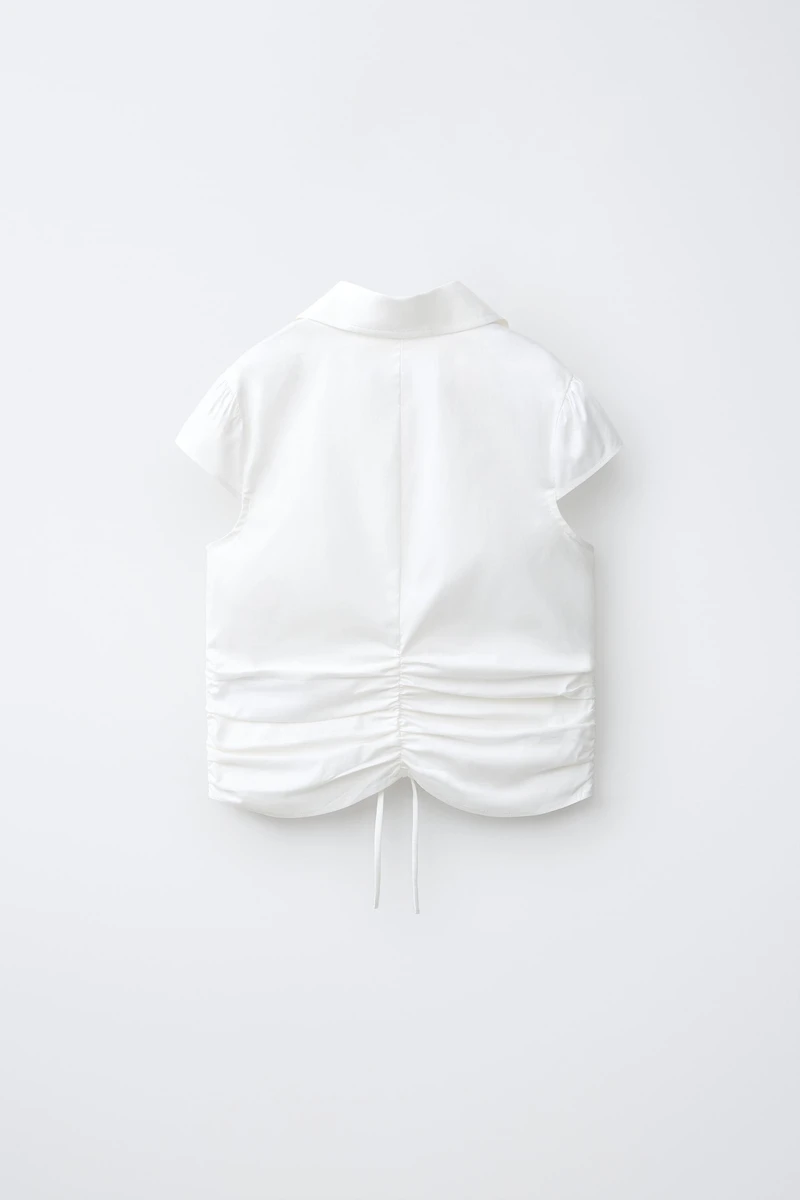 FITTED RUCHED SHIRT