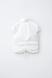 FITTED RUCHED SHIRT