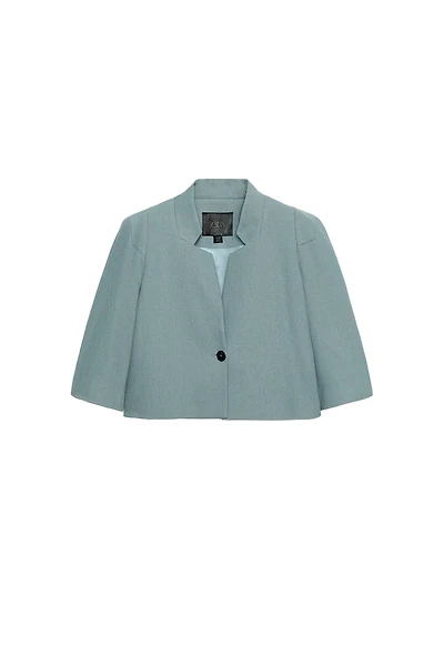 ZW COLLECTION CROPPED LINEN BLAZER