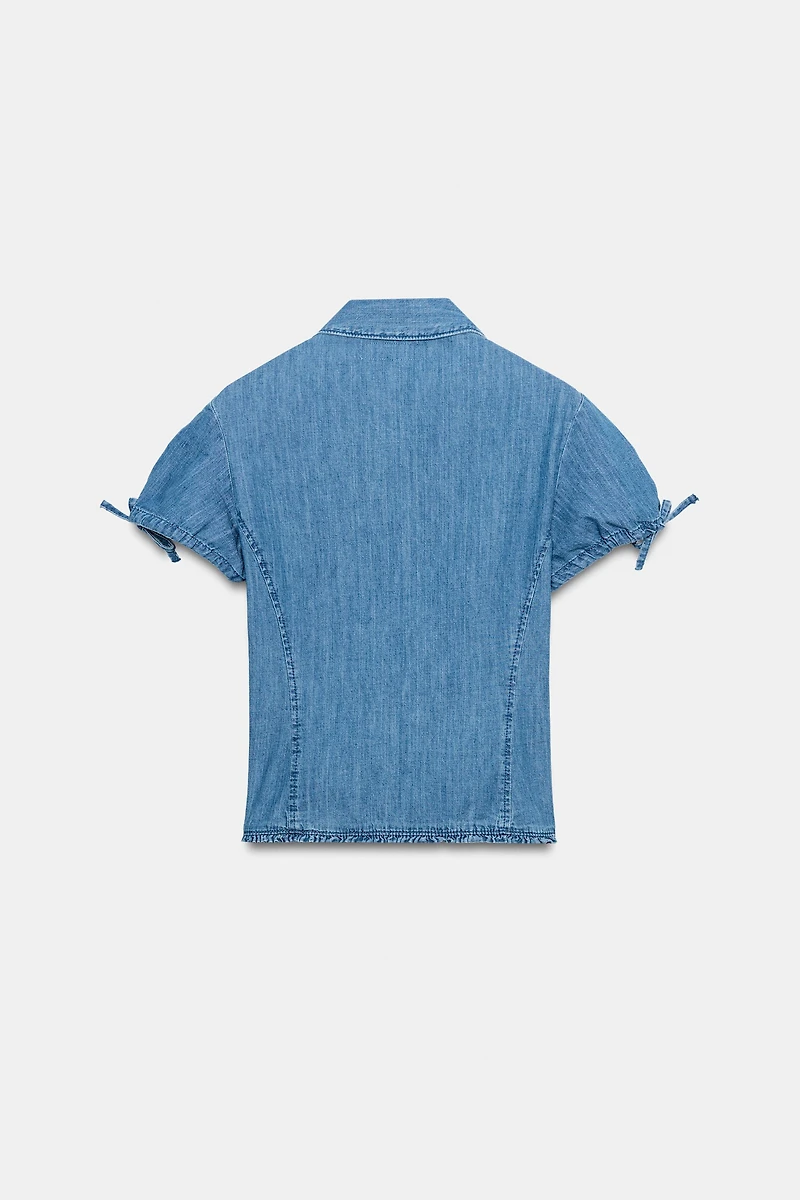 CHEMISE EN DENIM NID D'ABEILLE