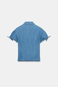 CHEMISE EN DENIM NID D'ABEILLE