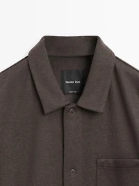Snap-button overshirt with pocket detail