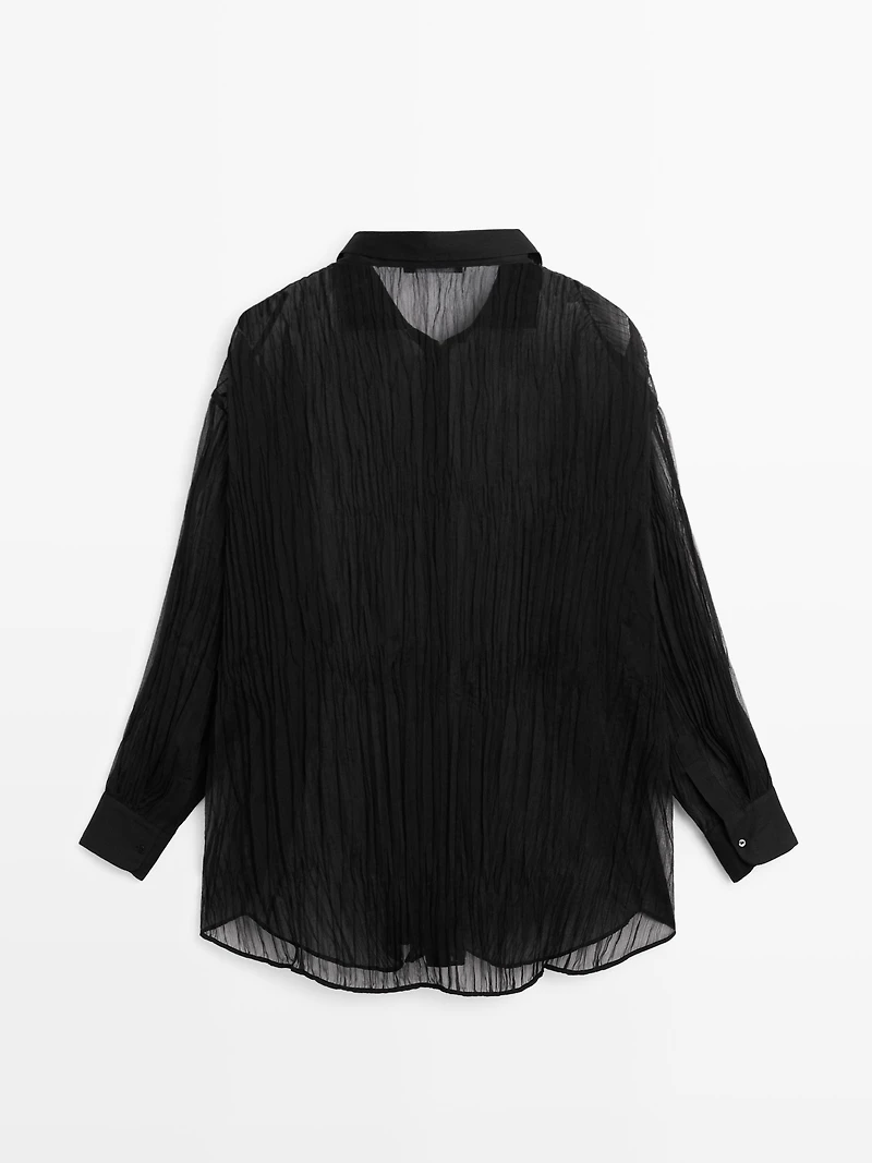Chemisier ample et long plissé