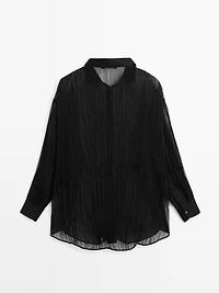 Chemisier ample et long plissé