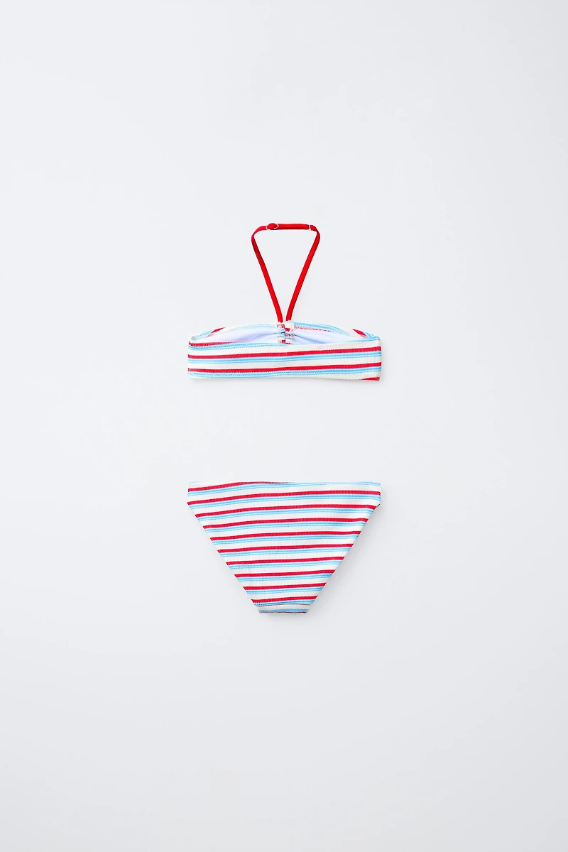 6-14 YEARS/ RIBBED STRIPED BIKINI