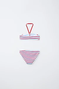 6-14 YEARS/ RIBBED STRIPED BIKINI