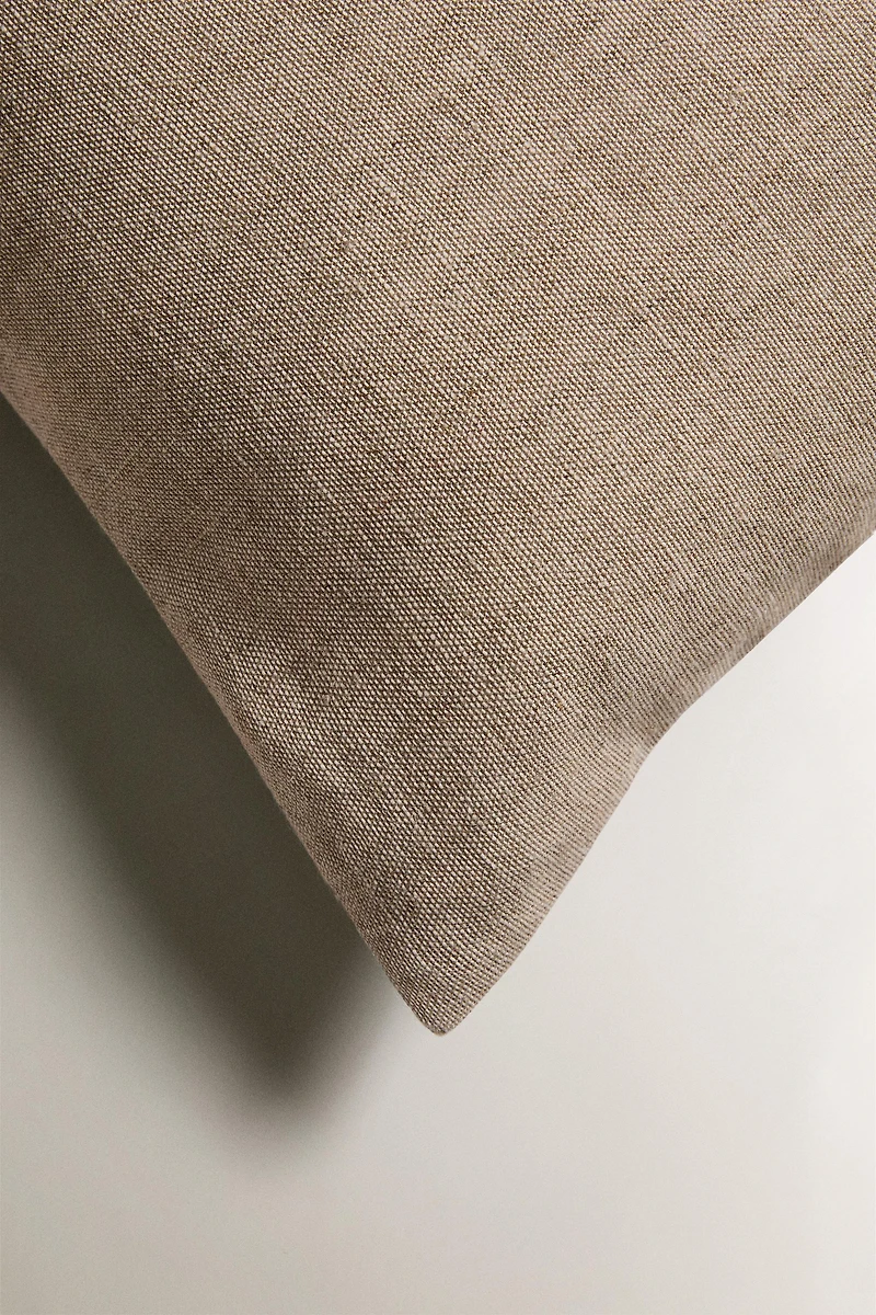 HOUSSE DE COUSSIN LIN FLEURS