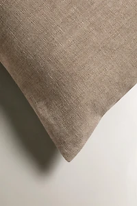 HOUSSE DE COUSSIN LIN FLEURS
