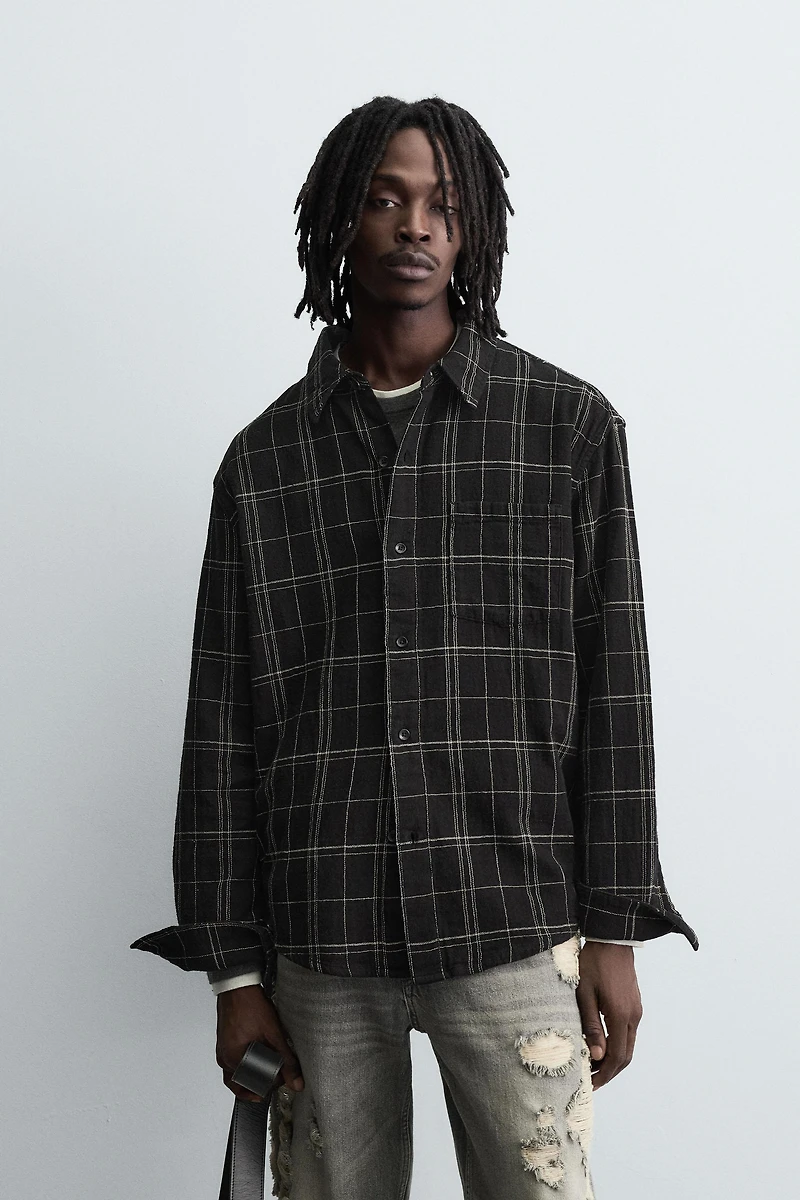 PLAID OVERSHIRT