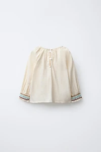 CHEMISE EN PLUMETIS BRODÉE