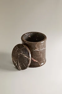 RÉCIPIENT COUVERCLE BOUGIES MARBRE