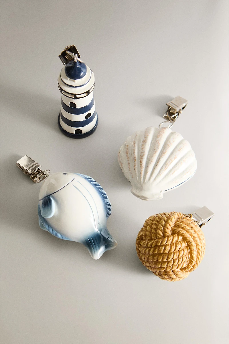 SET OF MARINE TABLECLOTH CLIPS (SET OF 4)