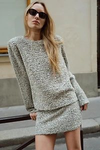 LONG SLEEVE SEQUIN TOP