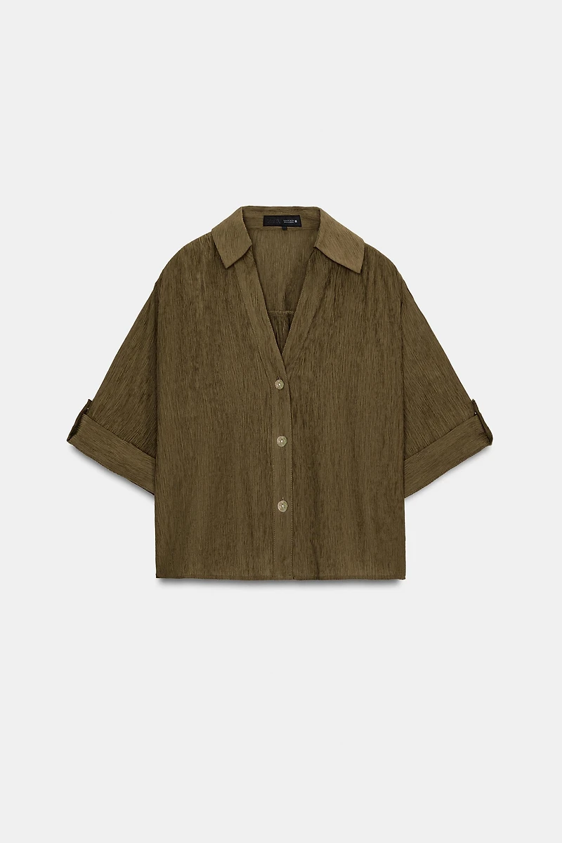 FLOWY SHORT SLEEVE SHIRT