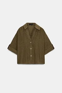 FLOWY SHORT SLEEVE SHIRT