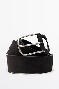 Plush nappa leather belt