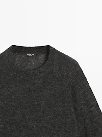 Pull en maille à manches raglan avec laine d'alpaga