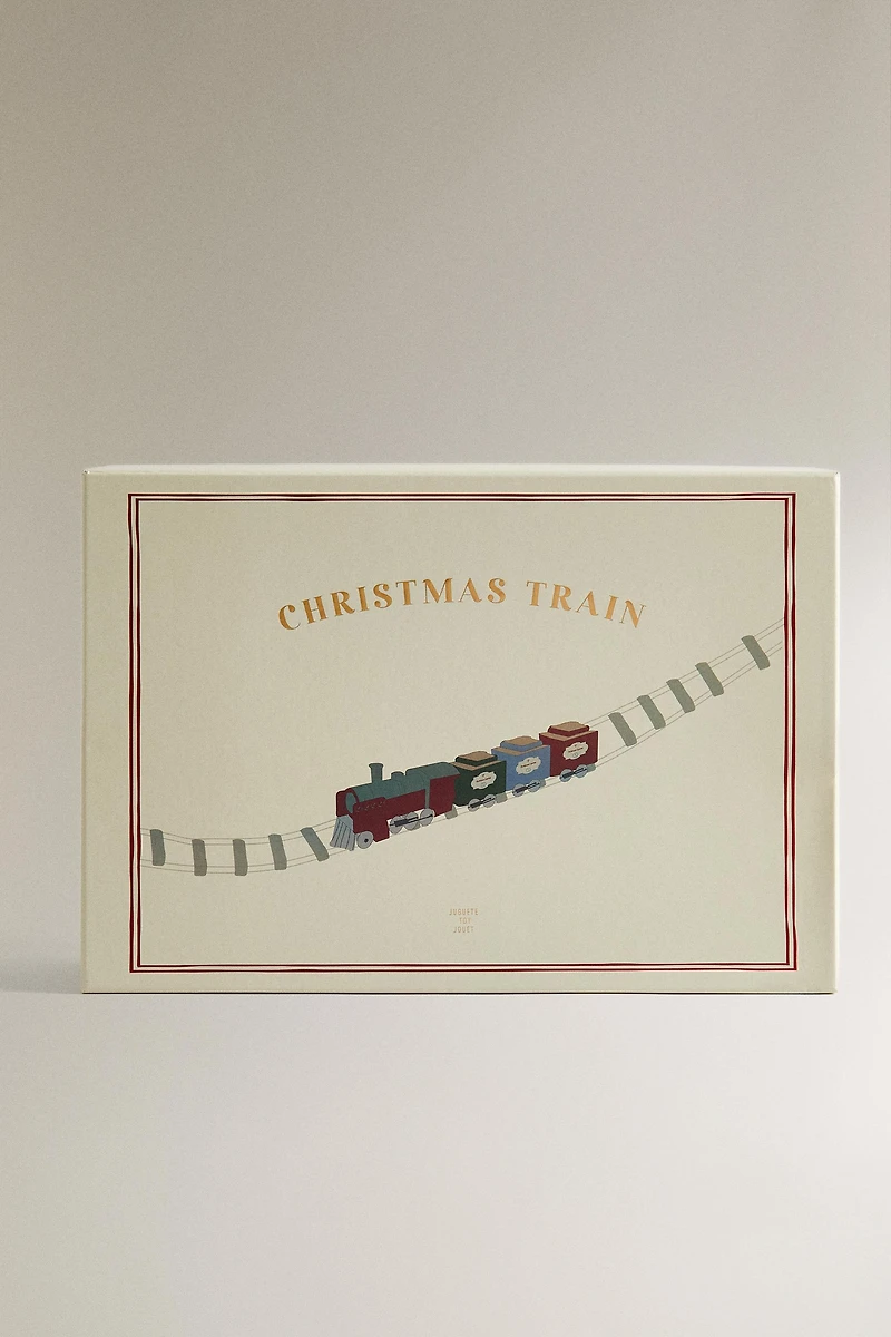 CHILDREN'S CHRISTMAS STEAM TRAIN TOY SET