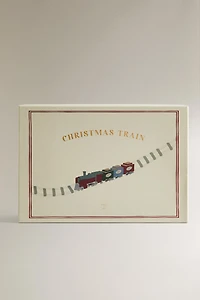 CHILDREN'S CHRISTMAS STEAM TRAIN TOY SET