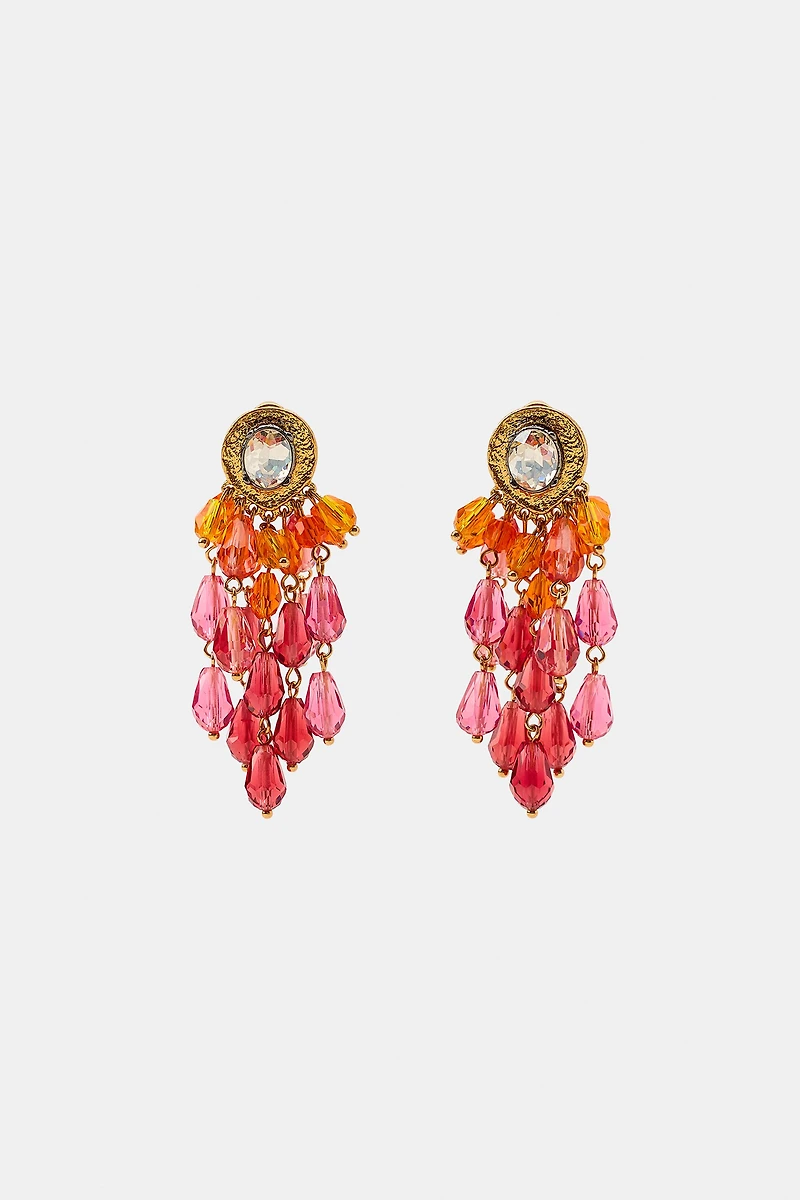 JEWEL BEADED CASCADE EARRINGS